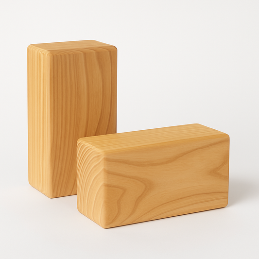 Bloques de Yoga de Madera Natural – Pack de 2 Unidades | Estabilidad, Equilibrio y Sostenibilidad